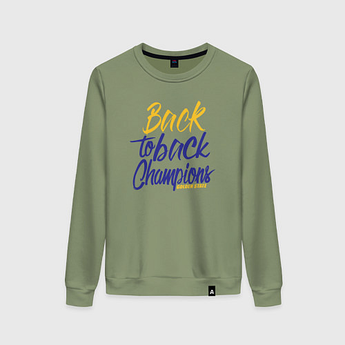 Женский свитшот Golden State back to back / Авокадо – фото 1