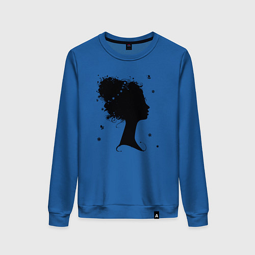 Женский свитшот Flower girl / Синий – фото 1