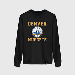 Свитшот хлопковый женский Денвер Наггетс, цвет: черный