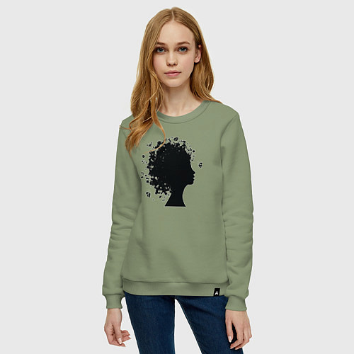 Женский свитшот Весенняя красавица / Авокадо – фото 3
