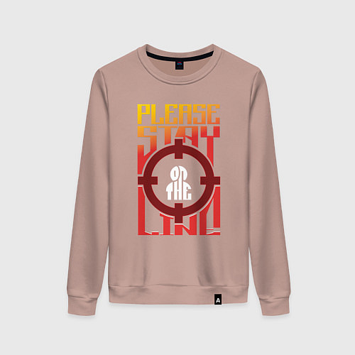 Женский свитшот Оставайтесь на линии / Пыльно-розовый – фото 1