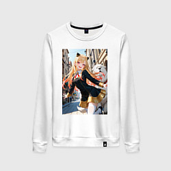 Свитшот хлопковый женский Марин Китагава косплей Ани Форджер, цвет: белый