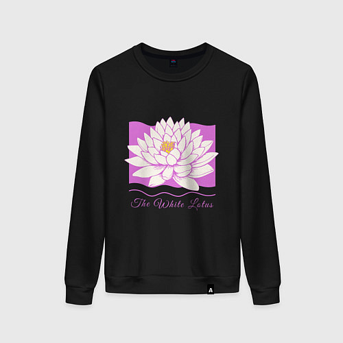 Женский свитшот The white lotus / Черный – фото 1