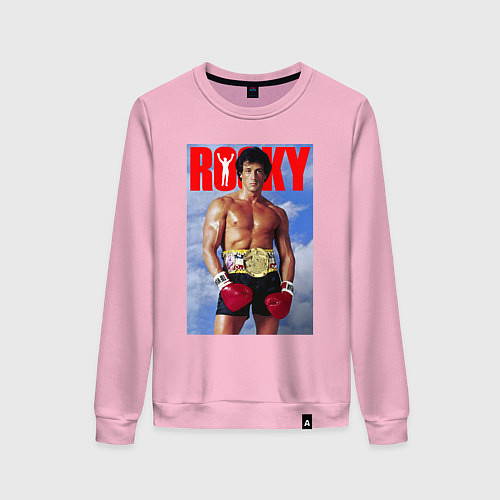 Женский свитшот Rocky - Stallone / Светло-розовый – фото 1