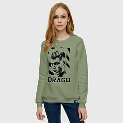 Свитшот хлопковый женский Rocky Balboa - Ivan Drago, цвет: авокадо — фото 2