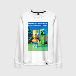 Женский свитшот Bart and Creeper - collaboration ai art