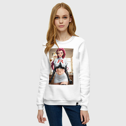 Женский свитшот Джесси и Мяут / Белый – фото 3