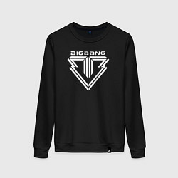 Свитшот хлопковый женский Big bang, цвет: черный