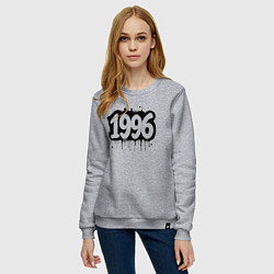 Свитшот хлопковый женский Граффити-стиль 1996, цвет: меланж — фото 2