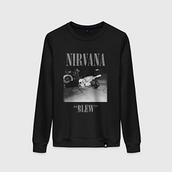 Свитшот хлопковый женский Nirvana blew, цвет: черный