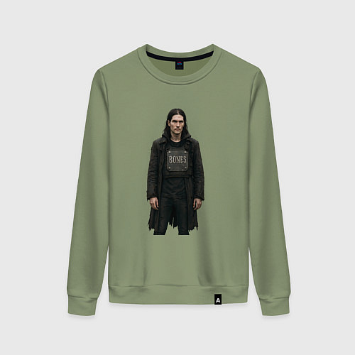 Женский свитшот Bones в бронежелете / Авокадо – фото 1