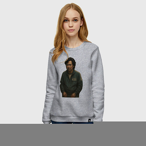 Женский свитшот Игрок 456 Игра в кальмара / Меланж – фото 3
