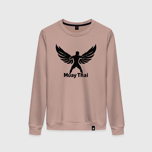 Женский свитшот Муай Тай: Крылья Победы / Пыльно-розовый – фото 1