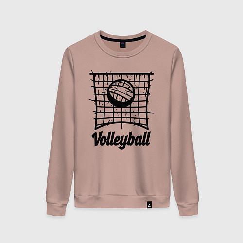 Женский свитшот Волейбольный мяч в сетке / Пыльно-розовый – фото 1