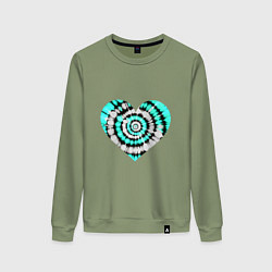 Женский свитшот Сердце Тай Дай