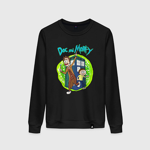 Женский свитшот Doc and Morty / Черный – фото 1