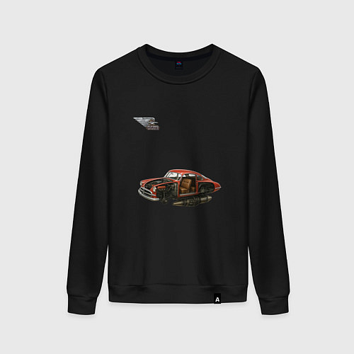 Женский свитшот Летающая машина, ретрофутуризм / Черный – фото 1