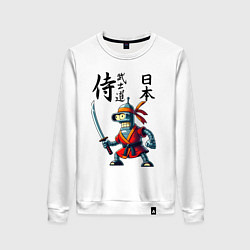 Женский свитшот Bender bending robot with katana - samurai