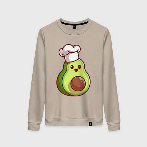 Женский свитшот Повар авокадо / Миндальный – фото 1