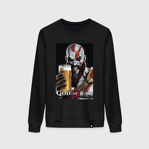 Женский свитшот Kratos - god of bar / Черный – фото 1