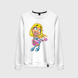 Свитшот хлопковый женский Роковая блондинка, цвет: белый