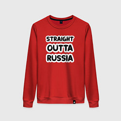 Свитшот хлопковый женский Прямо из России, цвет: красный