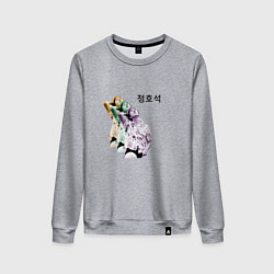 Свитшот хлопковый женский J-Hope BTS, цвет: меланж