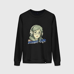 Женский свитшот Меломанка аниме