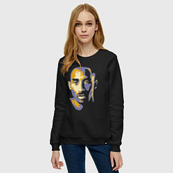 Свитшот хлопковый женский Kobe Bryant face, цвет: черный — фото 2