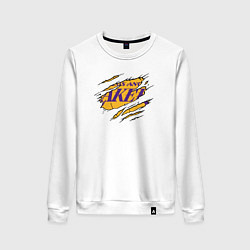 Свитшот хлопковый женский Lakers body, цвет: белый