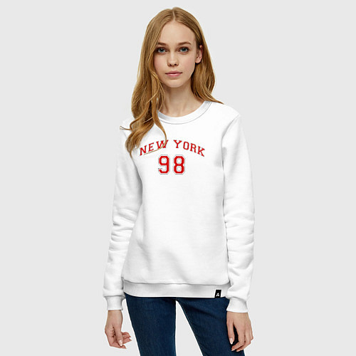 Женский свитшот Нью Йорк 98 / Белый – фото 3