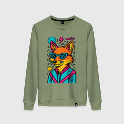 Женский свитшот Лиса поп арт