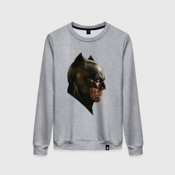 Свитшот хлопковый женский Face Batman, цвет: меланж