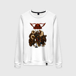 Свитшот хлопковый женский Aerosmith в виде орлов, цвет: белый