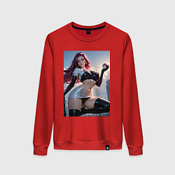 Свитшот хлопковый женский Откровенная Джесси team R, цвет: красный