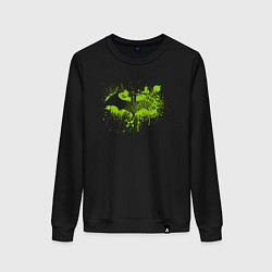 Свитшот хлопковый женский Green Batman, цвет: черный