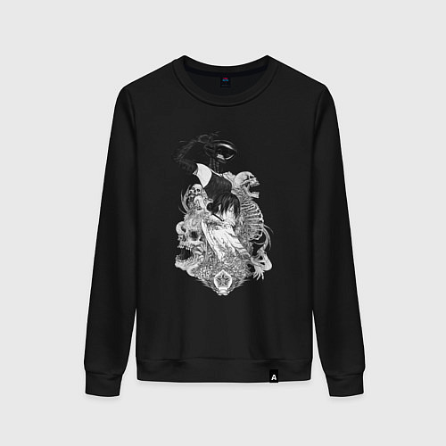 Женский свитшот Резе царь бомба Человек бензопила / Черный – фото 1