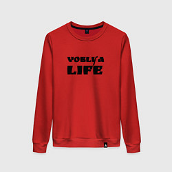 Свитшот хлопковый женский Voblya life, цвет: красный