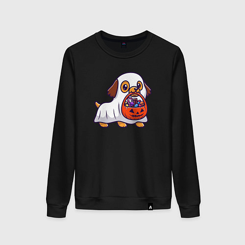 Женский свитшот Halloween dog / Черный – фото 1