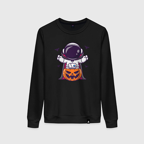 Женский свитшот Spaceman halloween / Черный – фото 1