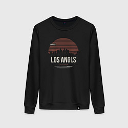 Свитшот хлопковый женский LA California, цвет: черный