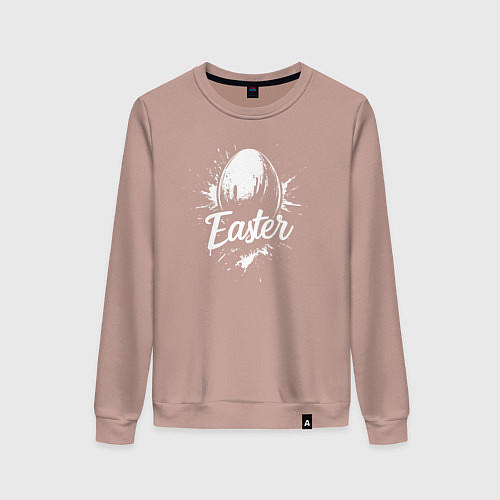 Женский свитшот Пасхальное яйцо в краске / Пыльно-розовый – фото 1