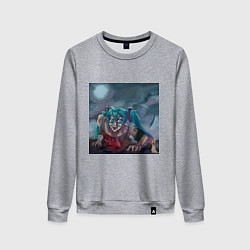 Женский свитшот Halloween Miku zombie