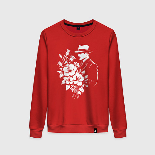 Женский свитшот Цветы мафии / Красный – фото 1