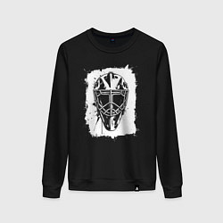 Женский свитшот Вратарская маска в белом квадрате