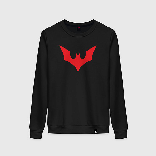 Женский свитшот Red Batman logo / Черный – фото 1