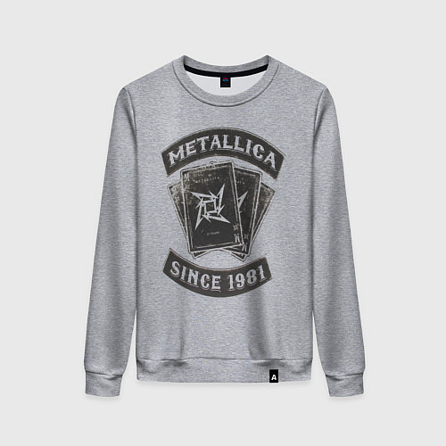 Женский свитшот Metallica: since 1981 / Меланж – фото 1