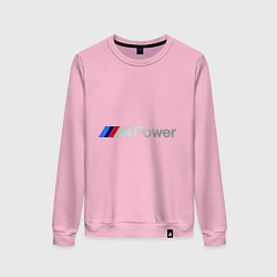 Свитшот хлопковый женский BMW M Power, цвет: светло-розовый