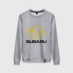 Свитшот хлопковый женский Subaru Logo, цвет: меланж