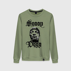 Свитшот хлопковый женский Snoop Dogg Face, цвет: авокадо